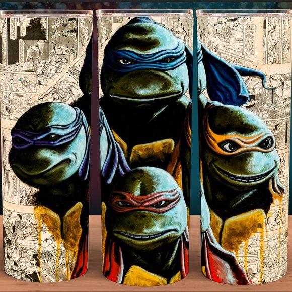 Glow in the Dark Teenage Mutant Ninja Turtle Movie Cup Mug Tumbler - Picture 2 of 4